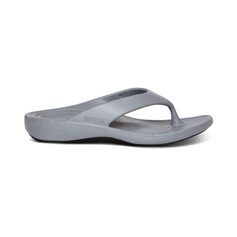 Aetrex Maui Orthotics Flips Women - Grey - Sole Therapy