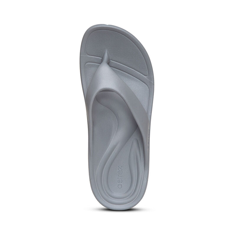 Aetrex Maui Orthotics Flips Women - Grey - Sole Therapy
