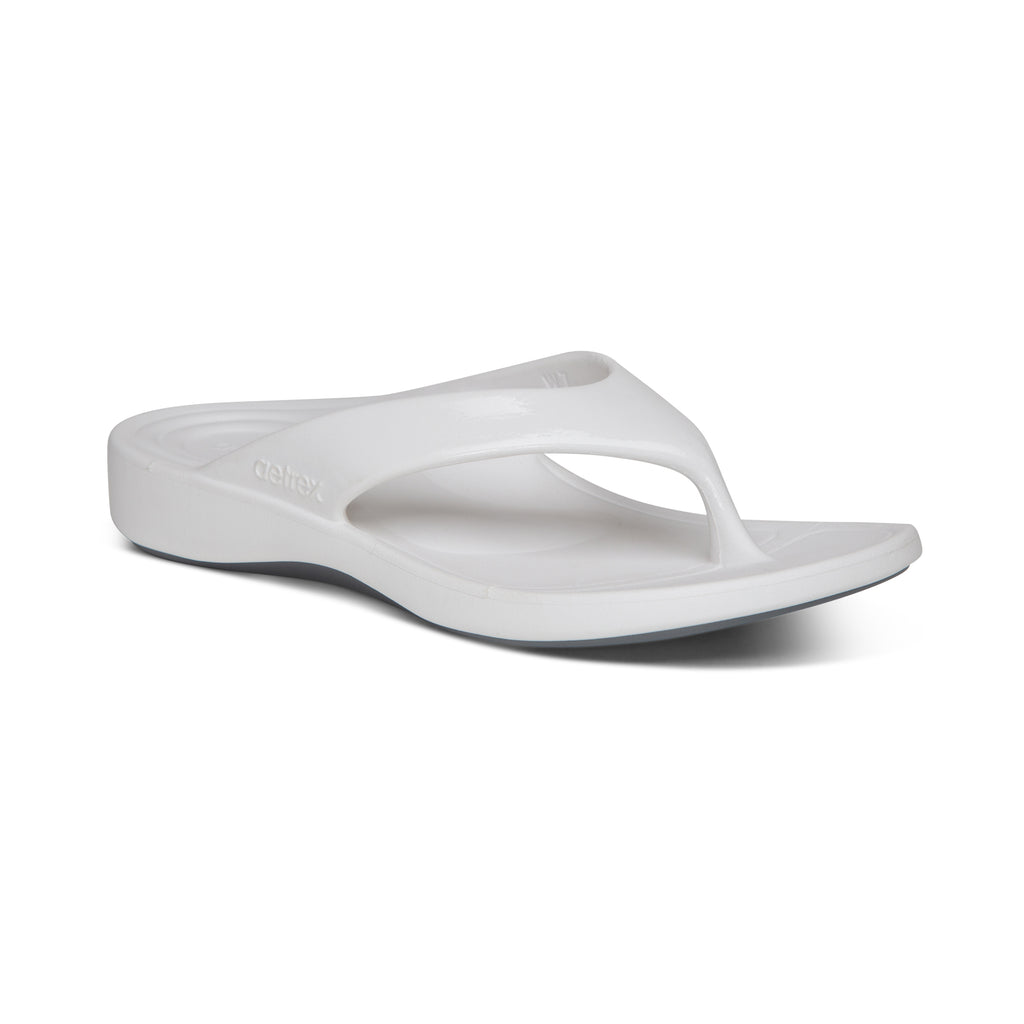 Aetrex Maui Orthotics Flips Women - White - Sole Therapy