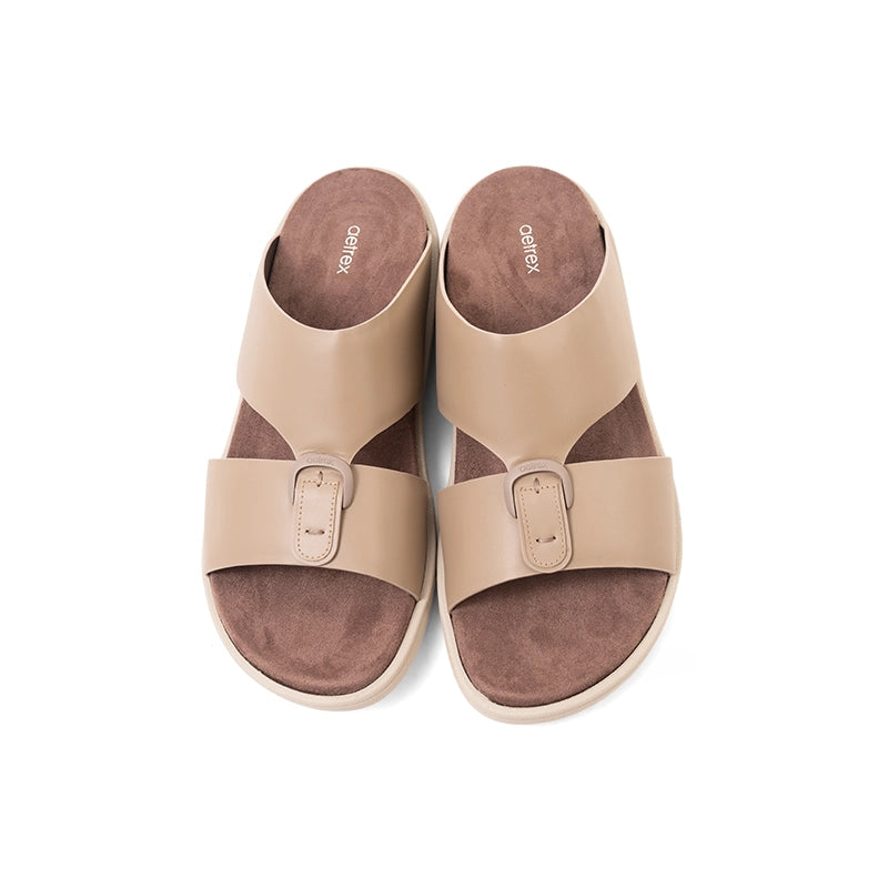 Aetrex Men's Hybrid Leather Sandals - Earth