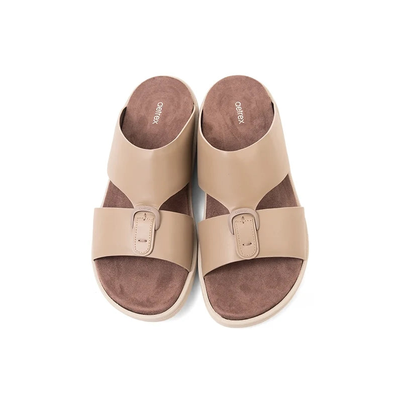 Aetrex Men's Hybrid Leather Sandals - Earth - Aetrex Middle East
