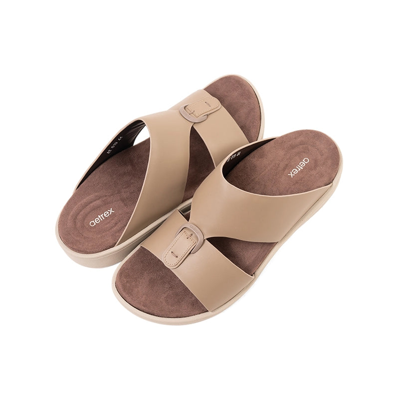 Aetrex Men's Hybrid Leather Sandals - Earth