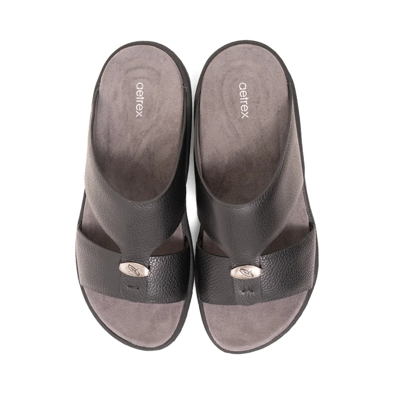 Aetrex Men's Orthopedic Hybrid Sandals - Black - Aetrex Middle East