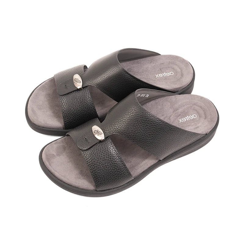 Aetrex Men's Orthopedic Hybrid Sandals - Black - Sole Therapy