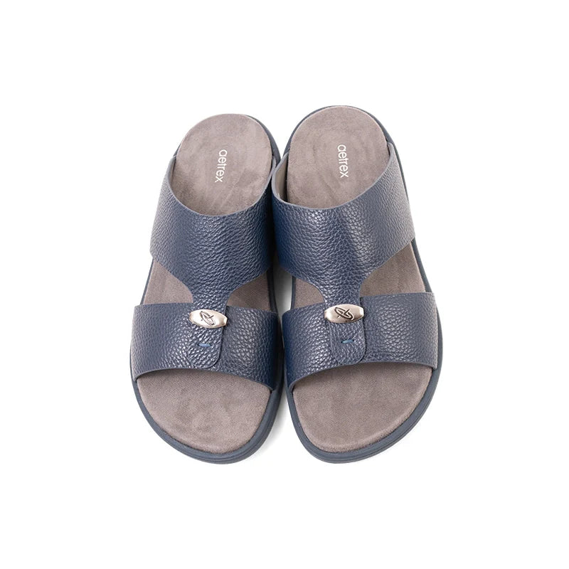 Aetrex Men's Orthopedic Hybrid Sandals - Navy - Sole Therapy