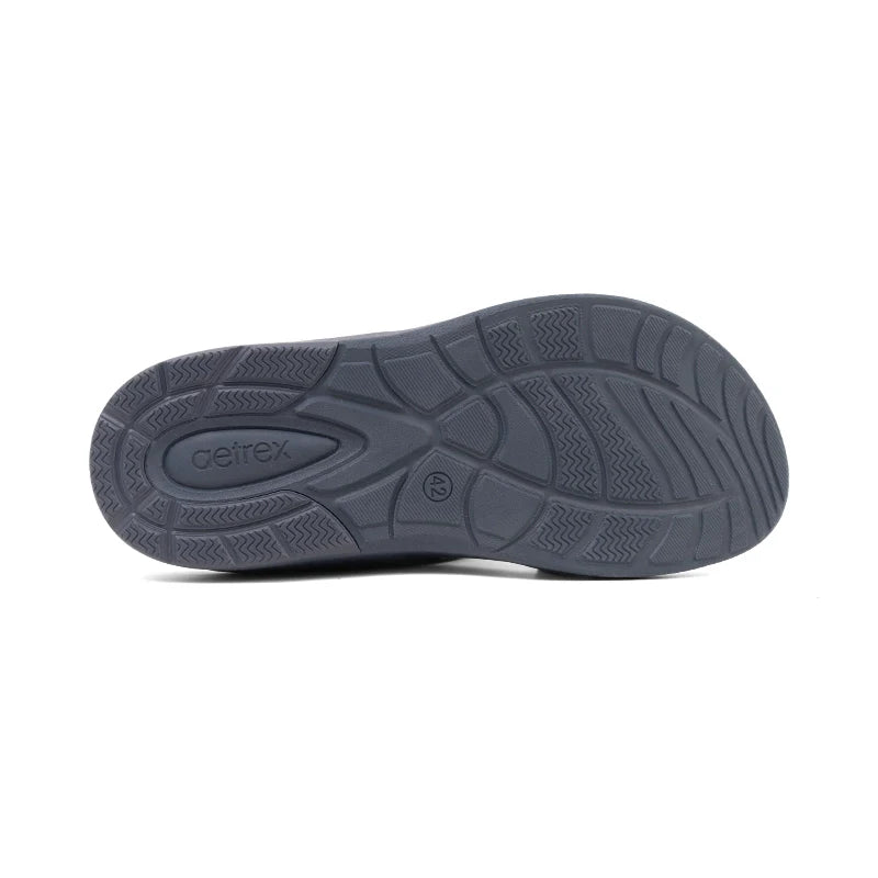 Aetrex Men's Orthopedic Hybrid Sandals - Navy - Sole Therapy