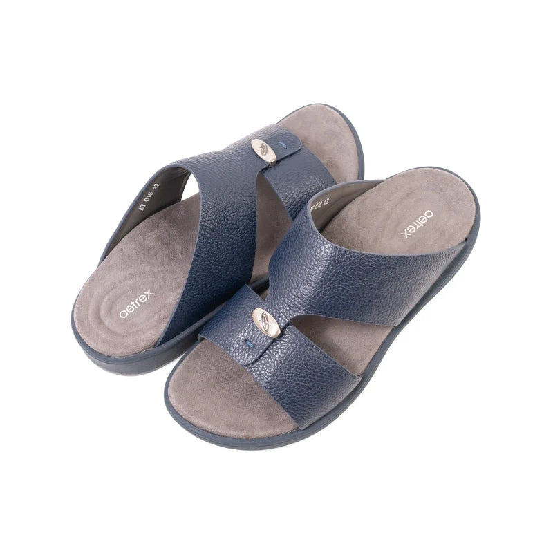 Aetrex Men's Orthopedic Hybrid Sandals - Navy - Sole Therapy