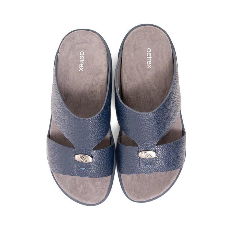 Aetrex Men's Orthopedic Hybrid Sandals - Navy - Sole Therapy