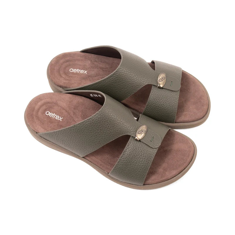 Aetrex Men's Orthopedic Hybrid Sandals - Olive - Sole Therapy
