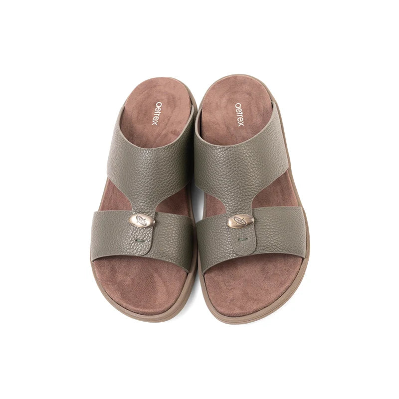Aetrex Men's Orthopedic Hybrid Sandals - Olive - Sole Therapy