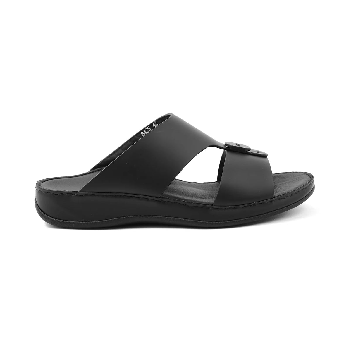 Aetrex Men's Orthotics Arch Support Leather Slides - Black - Sole Therapy