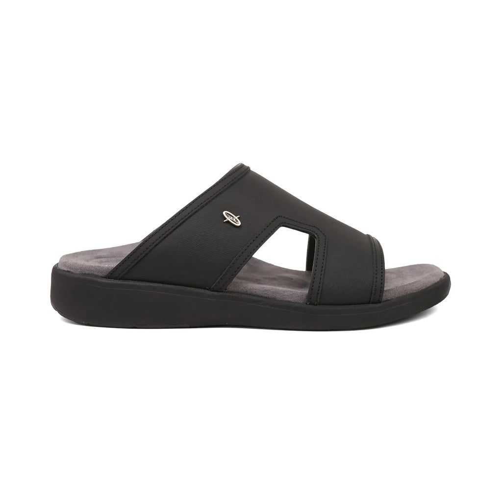 Aetrex Men's Suede Foot Bed Leather Sandals Black - Sole Therapy