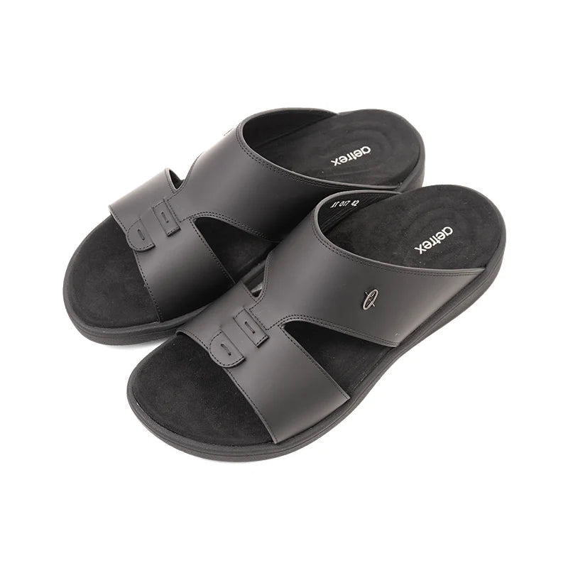 Aetrex Men's Traditional Sandals with Soft Suede-Touch Footbed - Black - Aetrex Middle East