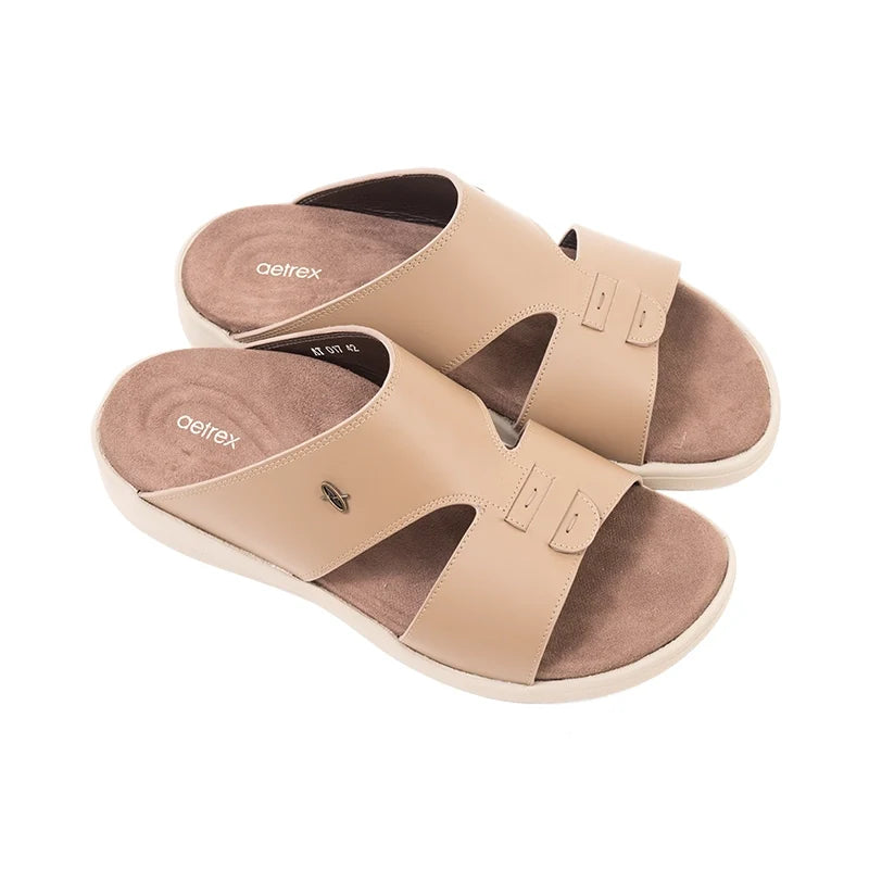 Aetrex Men's Traditional Sandals with Soft Suede-Touch Footbed - Earth - Aetrex Middle East