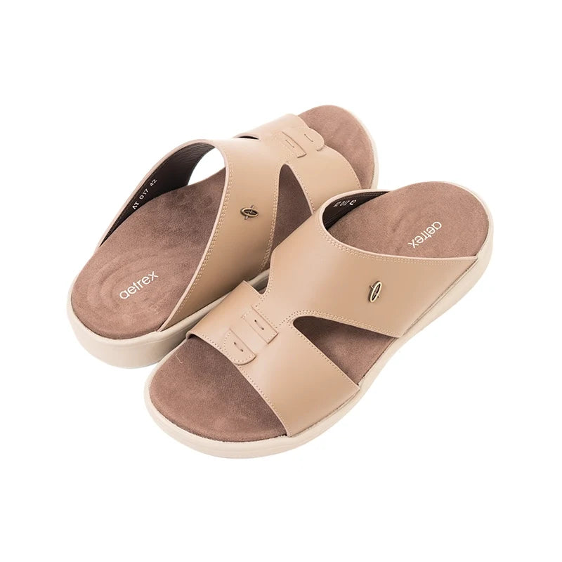 Aetrex Men's Traditional Sandals with Soft Suede-Touch Footbed - Earth - Aetrex Middle East