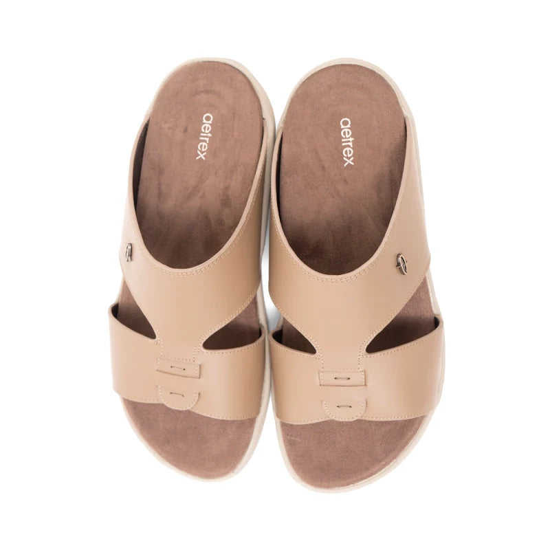 Aetrex Men's Traditional Sandals with Soft Suede-Touch Footbed - Earth - Sole Therapy