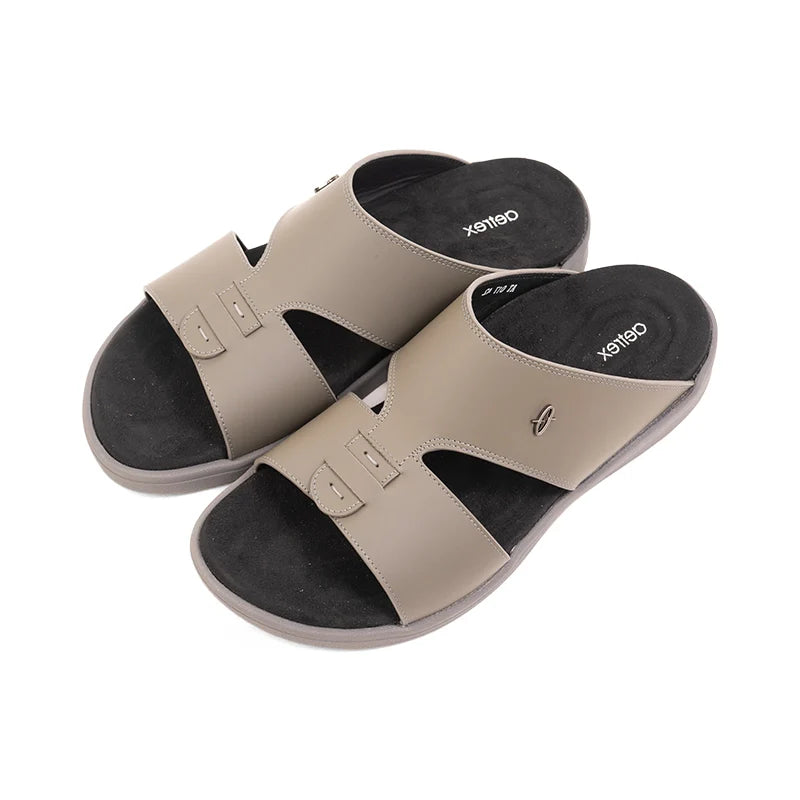 Aetrex Men's Traditional Sandals with Soft Suede-Touch Footbed - Gray - Sole Therapy
