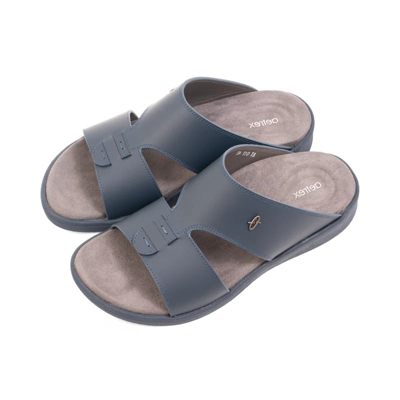 Aetrex Men's Traditional Sandals with Soft Suede-Touch Footbed - Navy - Sole Therapy