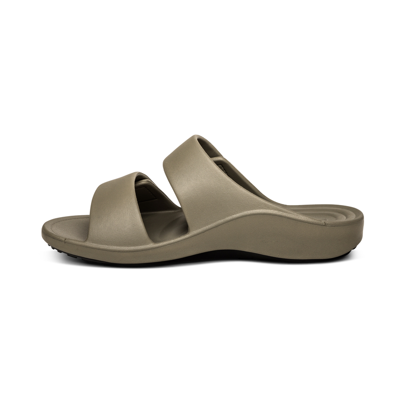 Aetrex Milos Orthotic Slides Men Army - Sole Therapy