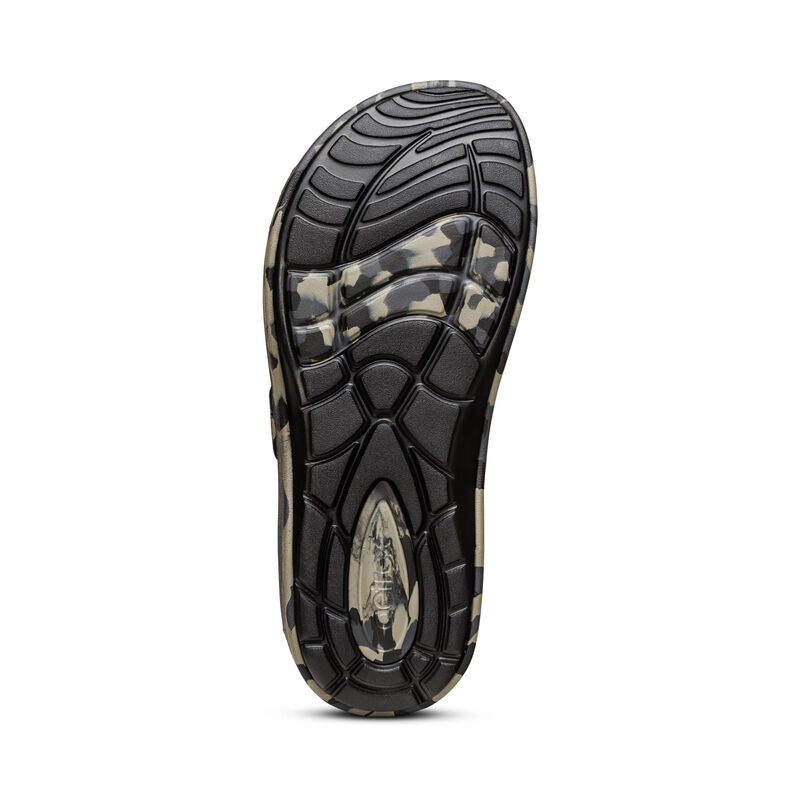 Aetrex Milos Orthotic Slides Men Green Camo - Sole Therapy