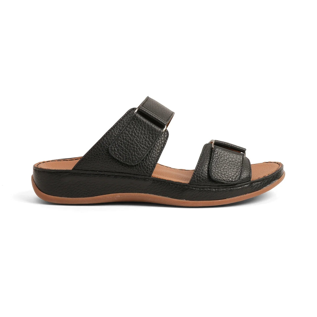 Aetrex Premium Comfort Arabic Sandals Black - Sole Therapy