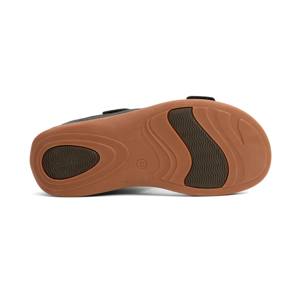 Aetrex Premium Comfort Arabic Sandals Black - Sole Therapy