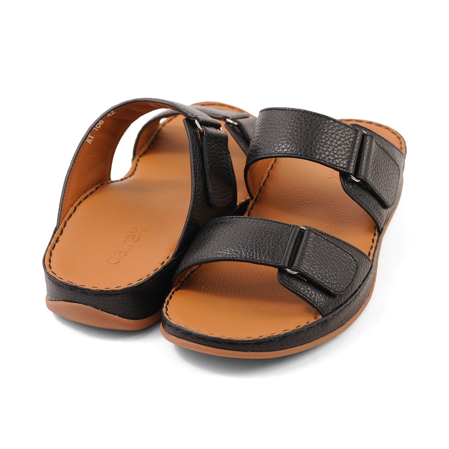 Aetrex Premium Comfort Arabic Sandals Black - Sole Therapy