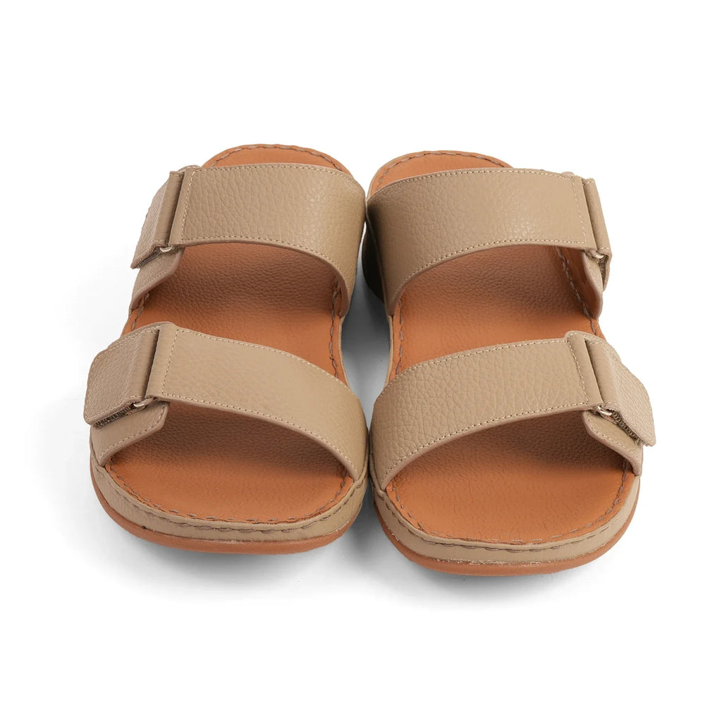 Aetrex Premium Comfort Arabic Sandals Stone - Sole Therapy