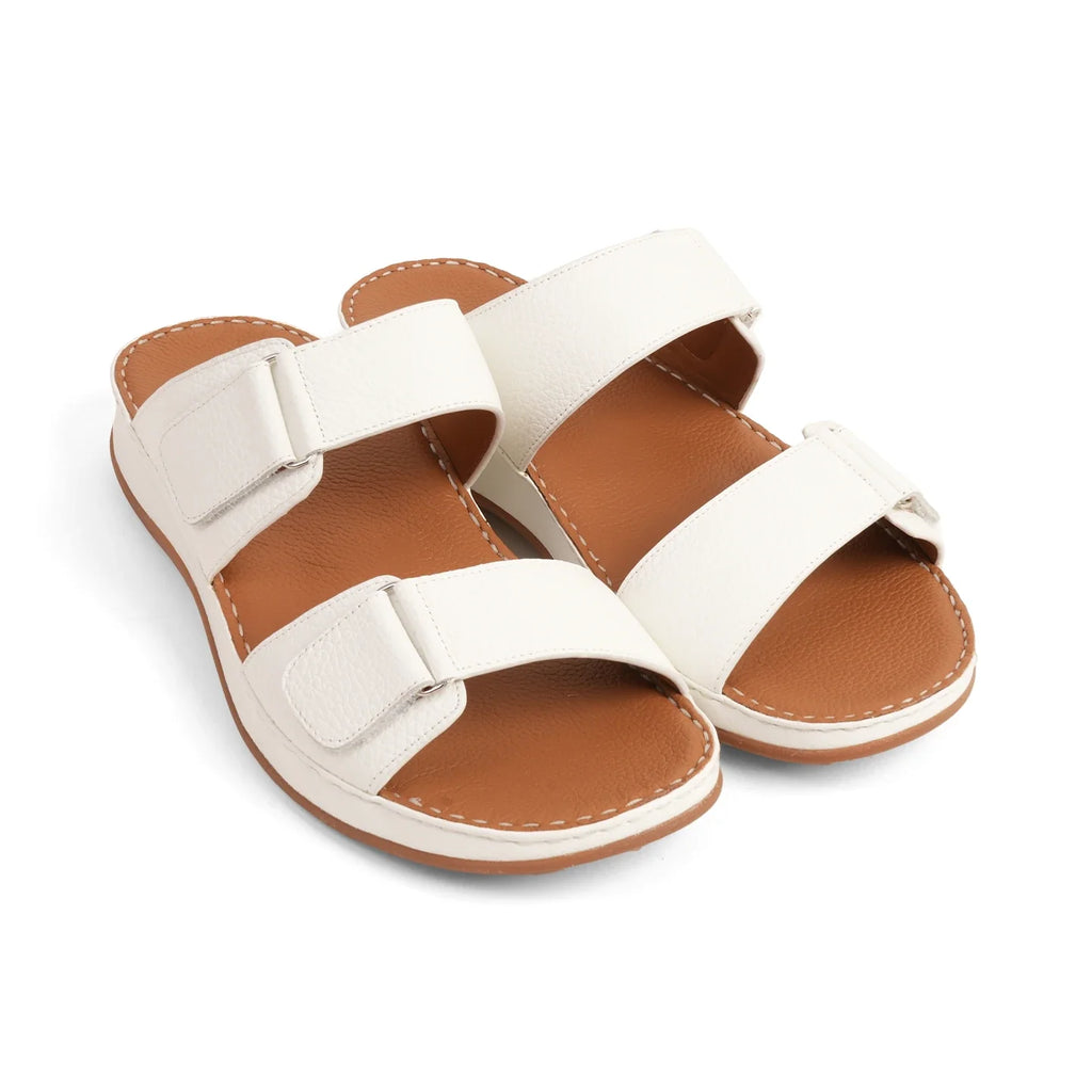 Aetrex Premium Comfort Arabic Sandals White - Sole Therapy