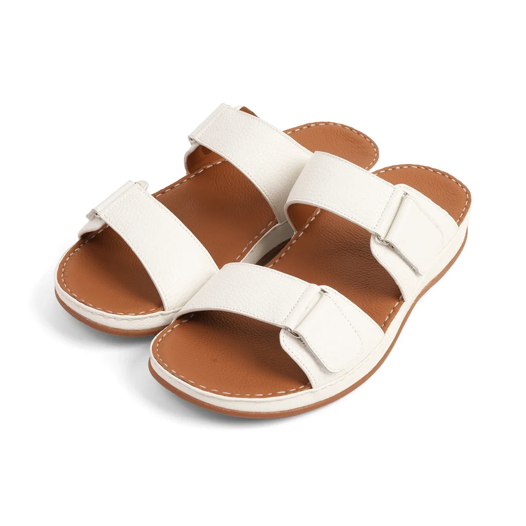 Aetrex Premium Comfort Arabic Sandals White - Sole Therapy