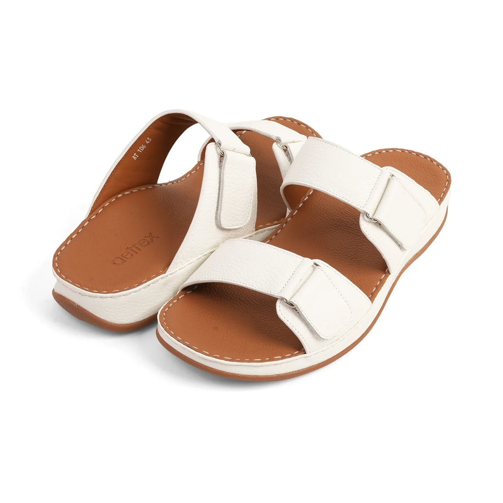 Aetrex Premium Comfort Arabic Sandals White - Sole Therapy