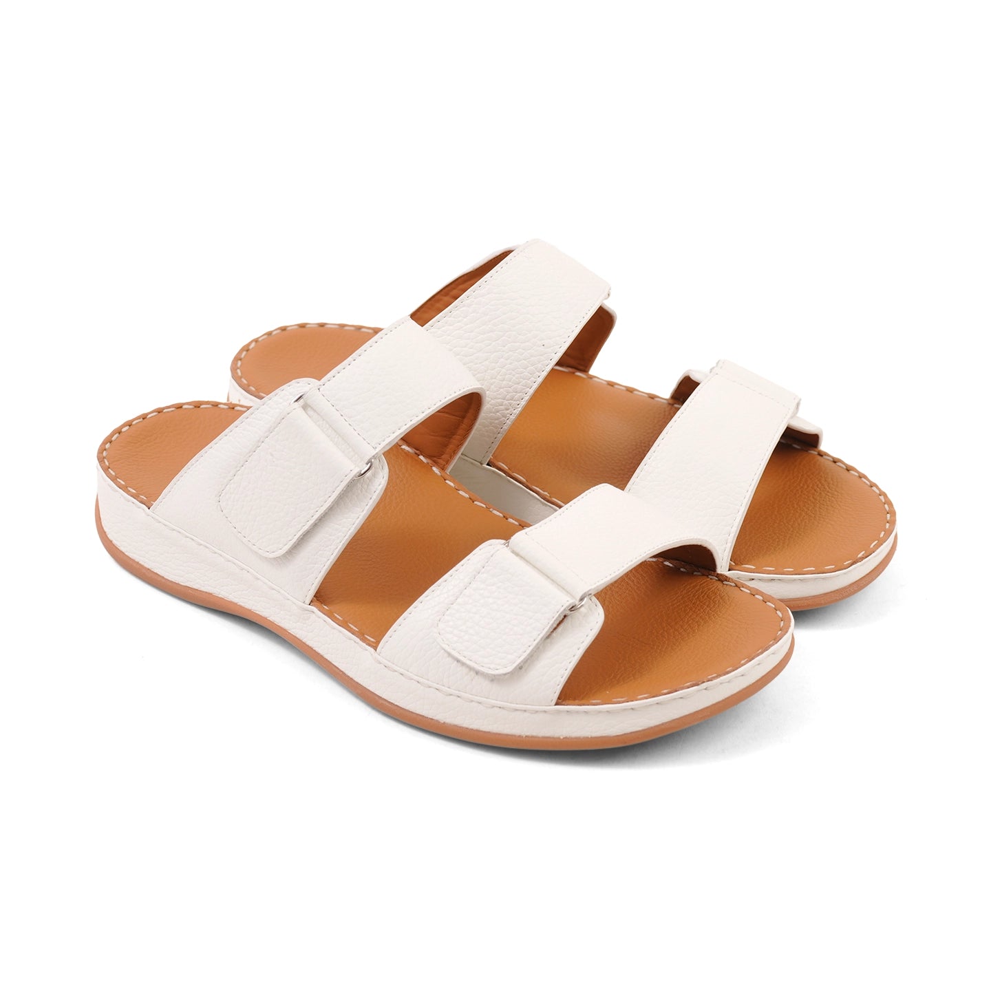 Aetrex Premium Comfort Arabic Sandals White - Sole Therapy
