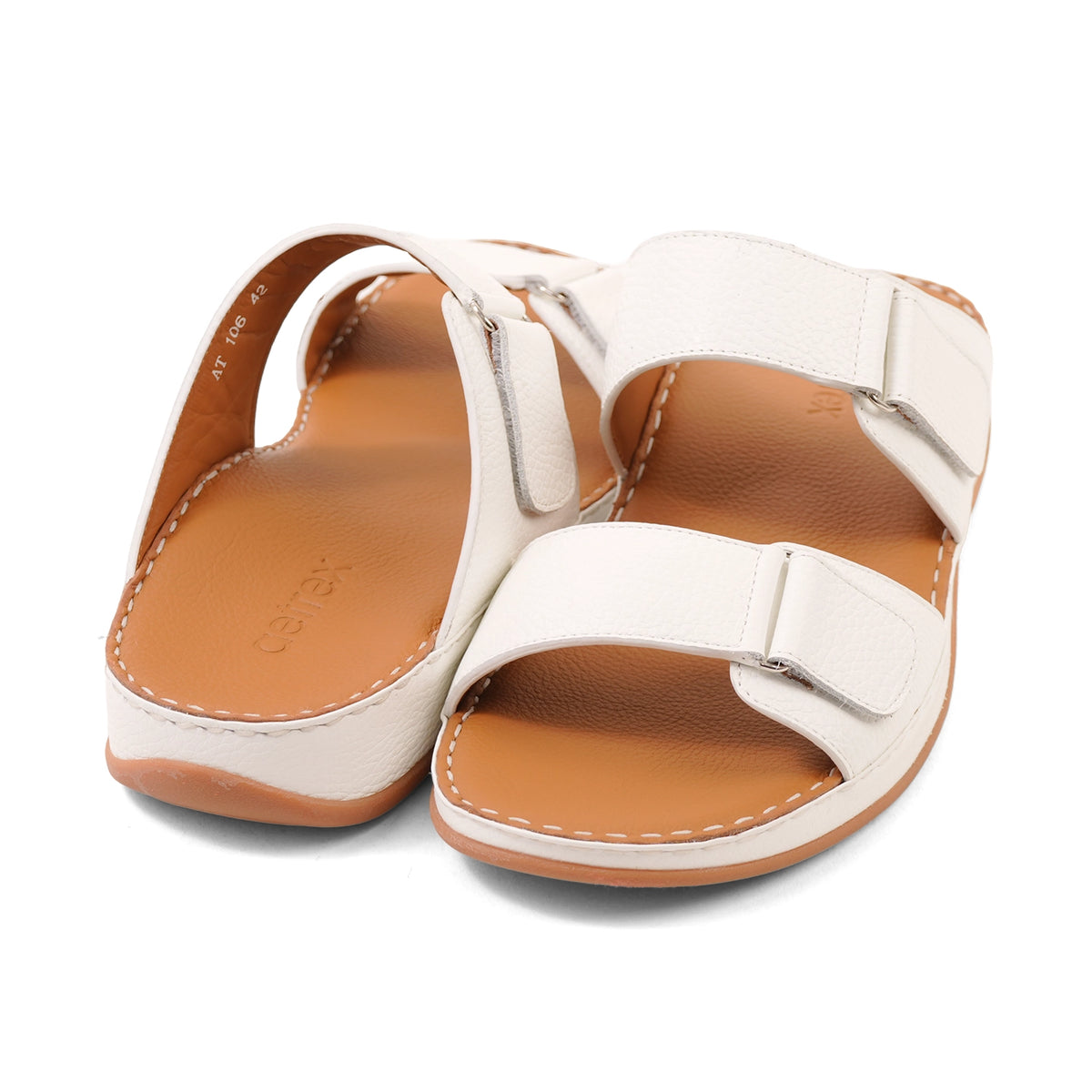 Aetrex Premium Comfort Arabic Sandals White - Sole Therapy