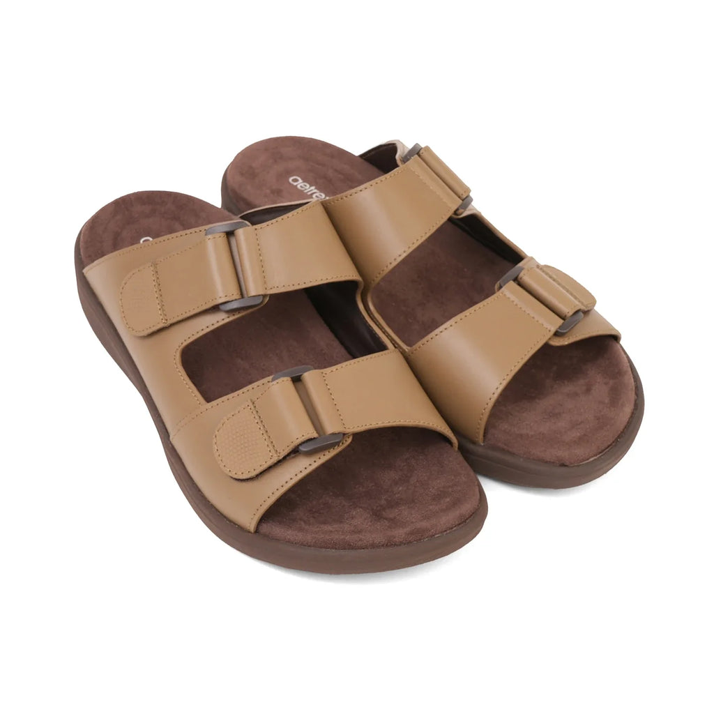 Aetrex Premium Comfort Suede Foot Bed Arabic Sandals Olive - Sole Therapy