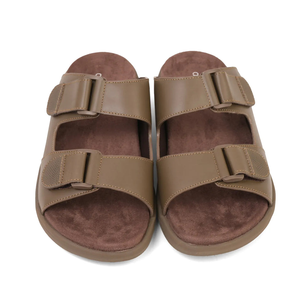 Aetrex Premium Comfort Suede Foot Bed Arabic Sandals Truffle - Sole Therapy
