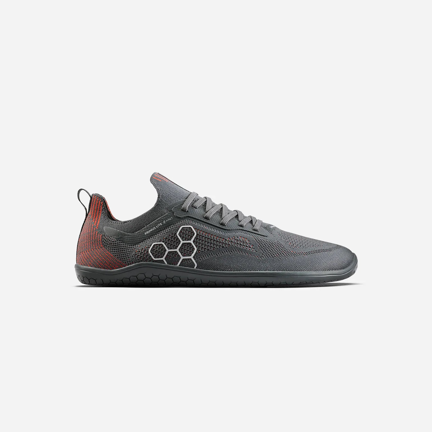 Vivobarefoot Primus Lite Knit Mens Obsidian/cherry Tomato