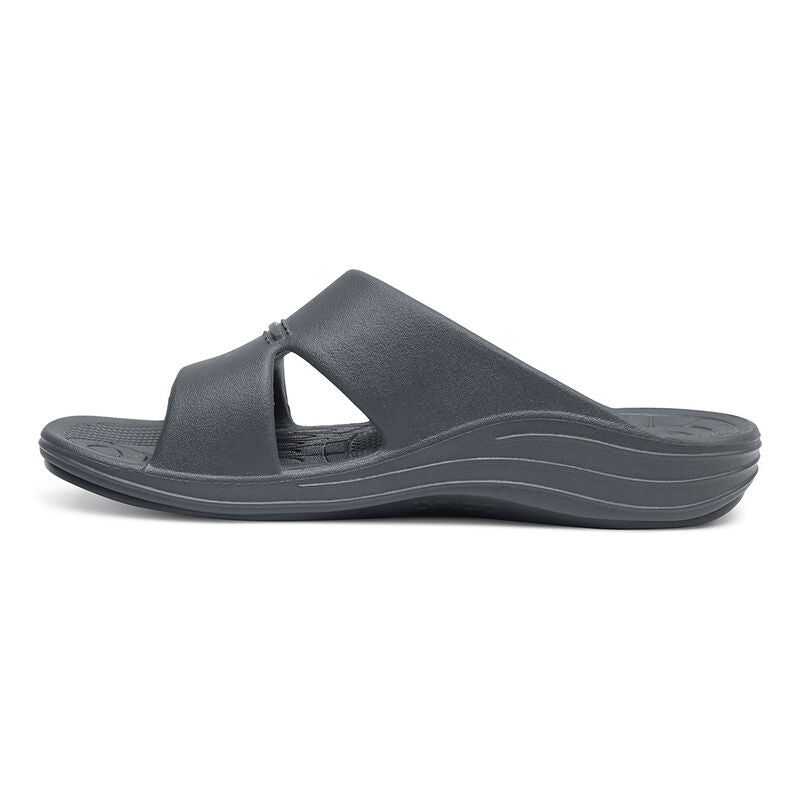 Bali Orthotic Slides Men Charcoal - Aetrex Middle East