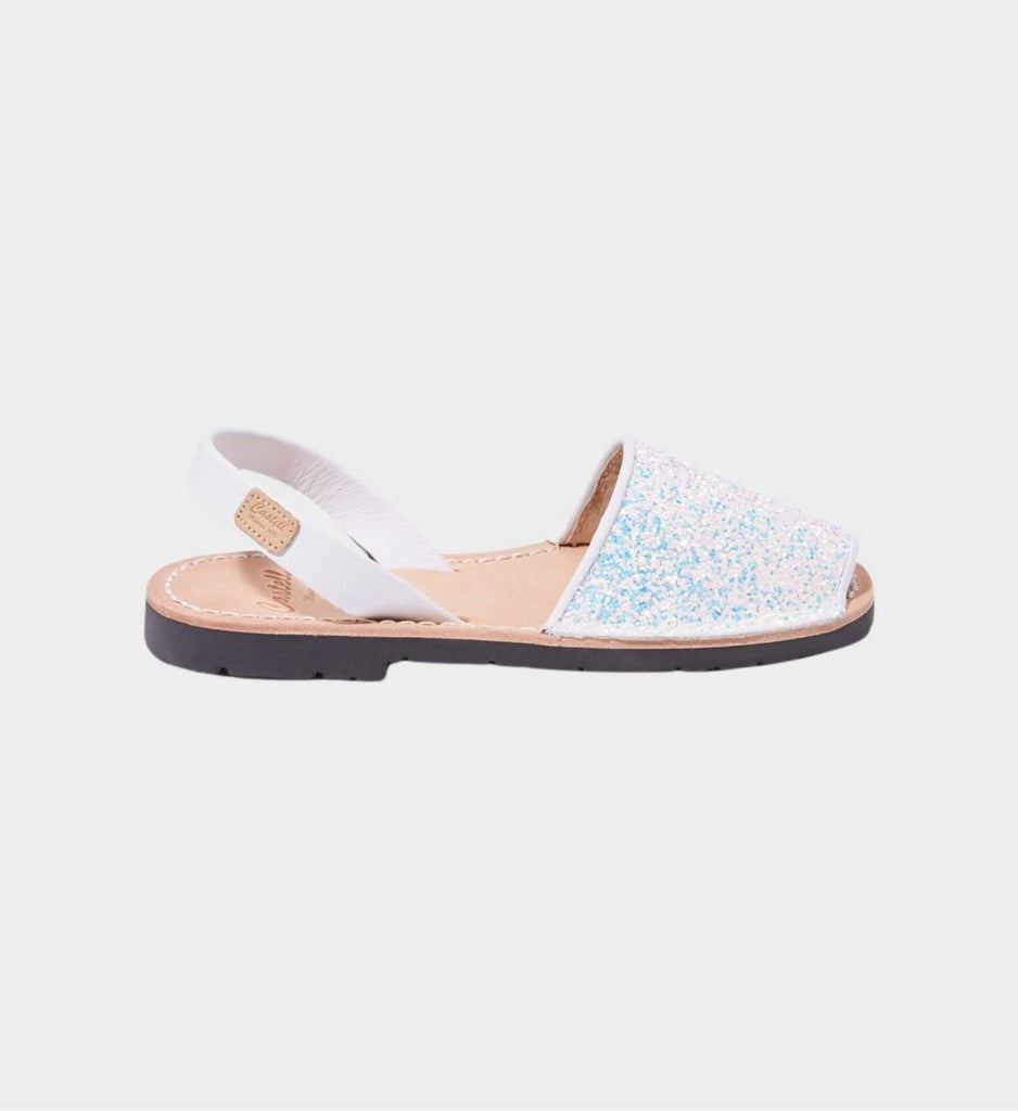 CASTELL IKER GLITTER KIDS SANDAL WHITE - Sole Therapy