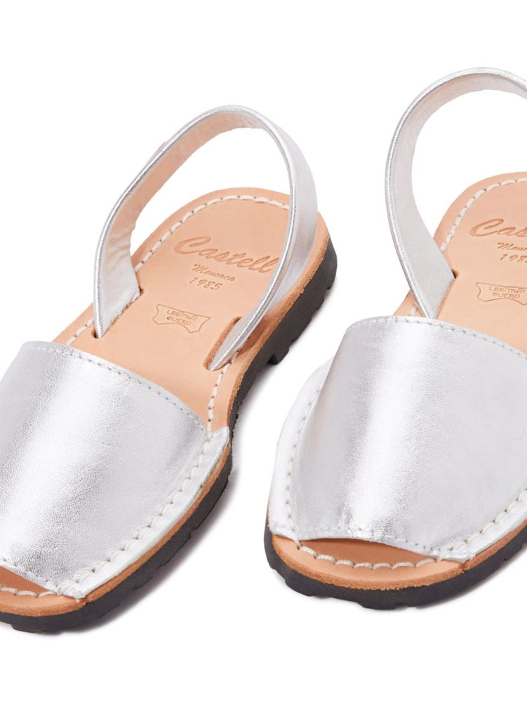 CASTELL IKER METALLIC KIDS SANDAL SILVER - Sole Therapy