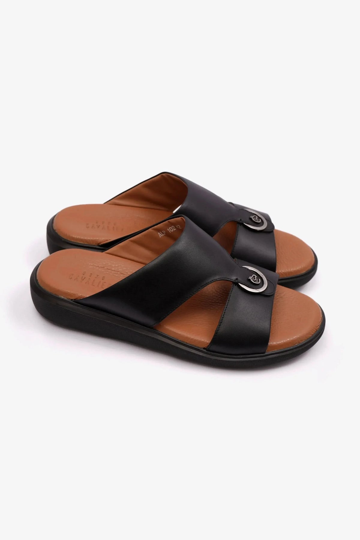 CAVALIER MENS ARABIC SOFT NAPPA SANDALS BLACK - Sole Therapy