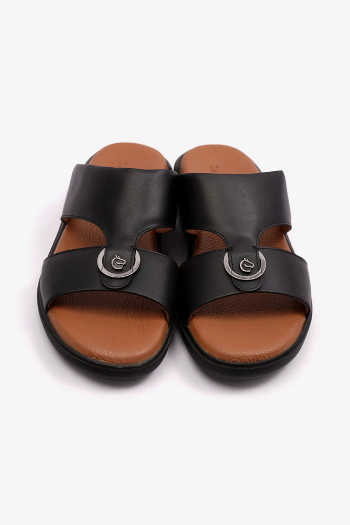 CAVALIER MENS ARABIC SOFT NAPPA SANDALS BLACK - Sole Therapy