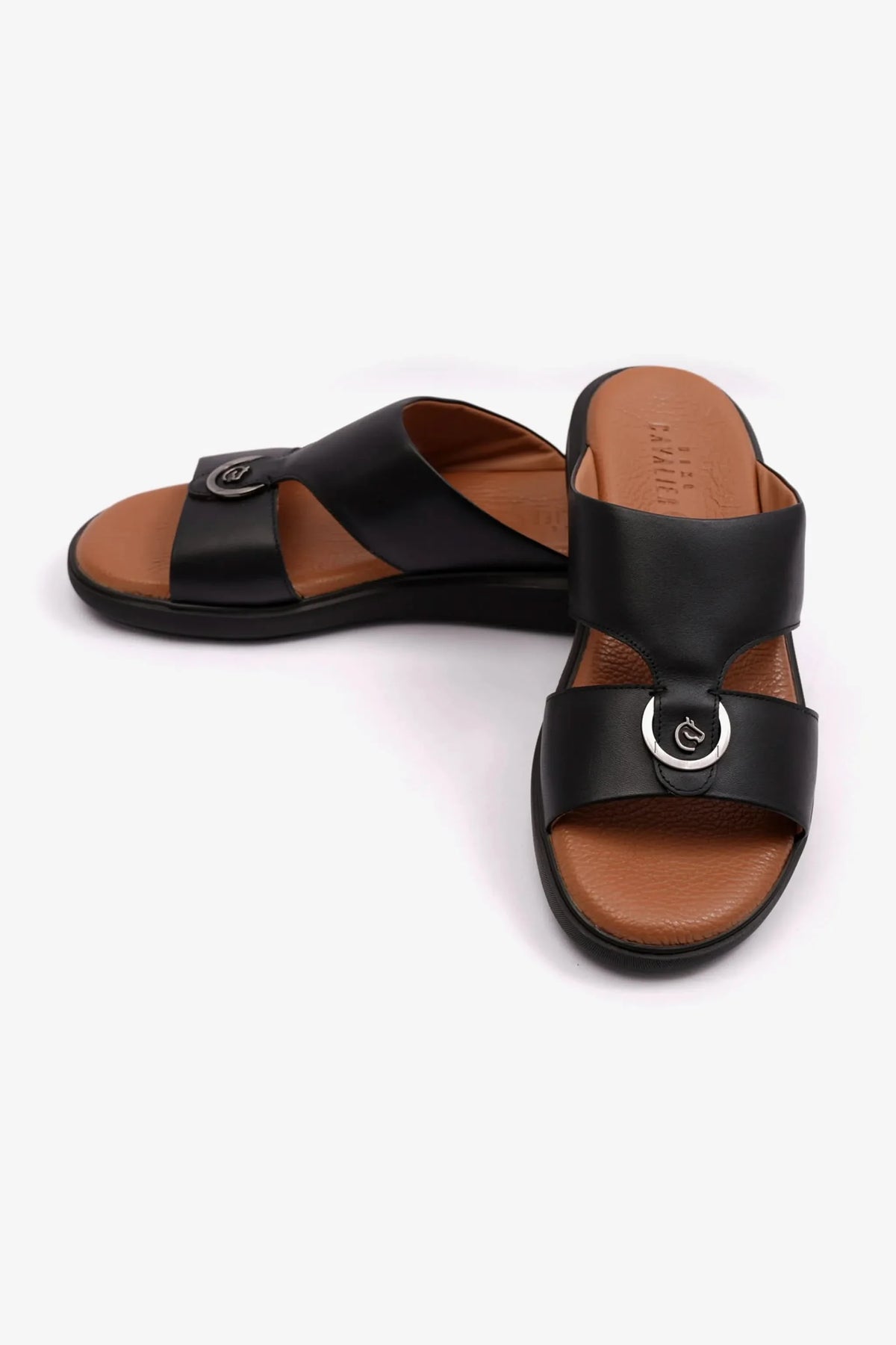 CAVALIER MENS ARABIC SOFT NAPPA SANDALS BLACK - Sole Therapy