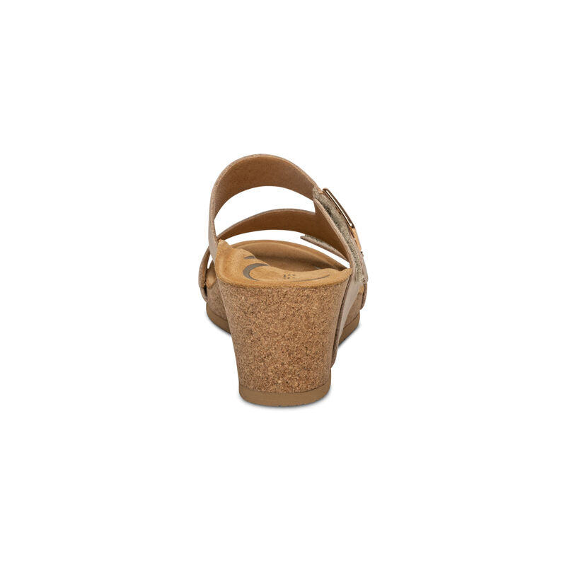 Aetrex Kimmy Arch Support Wedge Sandal Ivory (LSDATXCK311W)