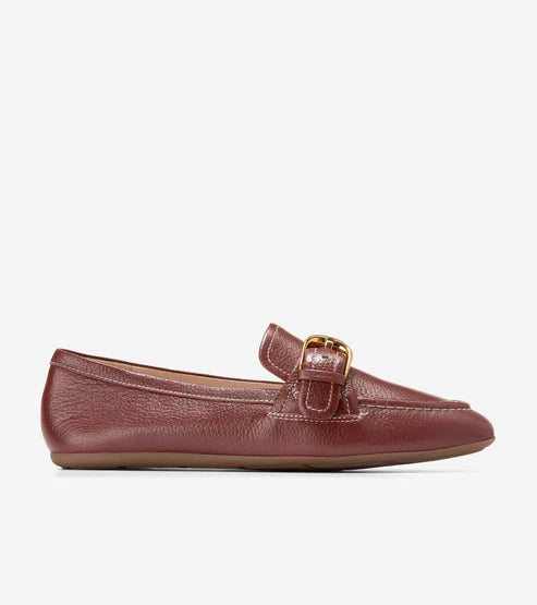 COLE HAAN LADIES GRAND AMBITION ALETTE BUCKLE LOAFERS BROWN - Sole Therapy