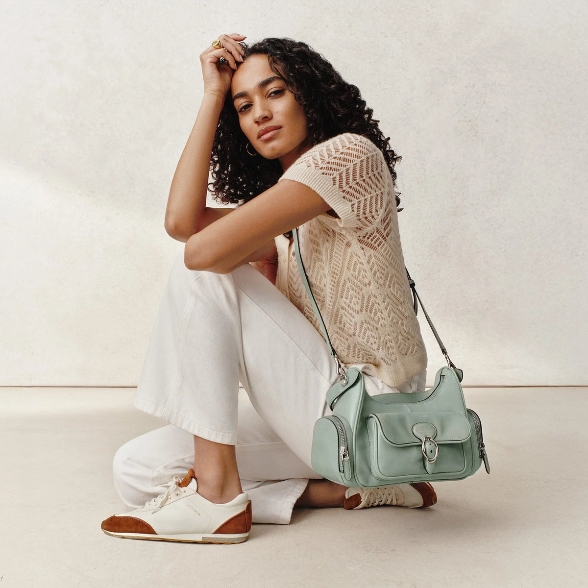COLE HAAN LADIES GRANDPRØ ENERGYWEAVE LOW PROFILE SNEAKERSPOWDER- SAND DOLLAR- TOBACCO - Sole Therapy