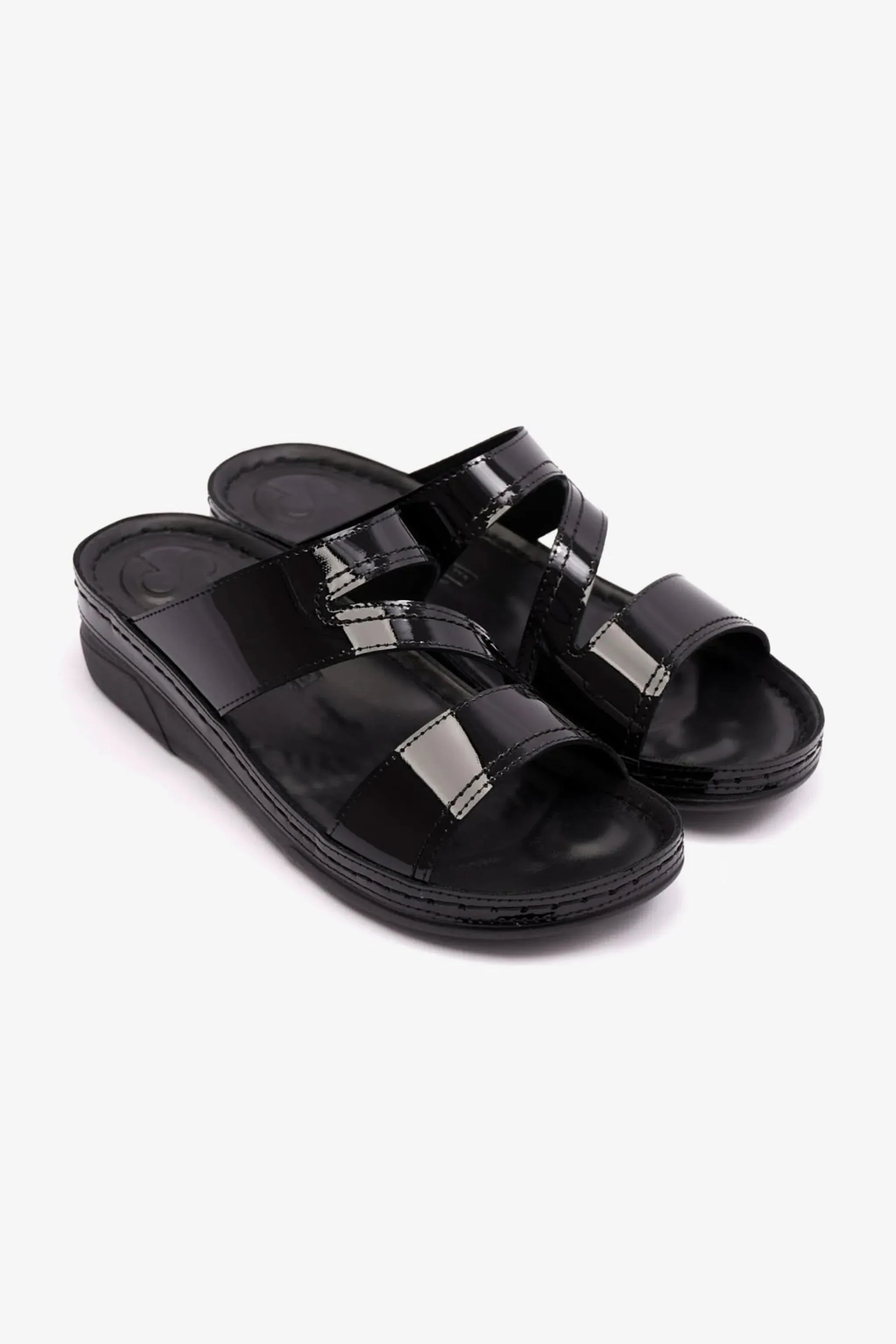 Comfort Plus Women's Soft Footbed Sandals Black LSDCP415