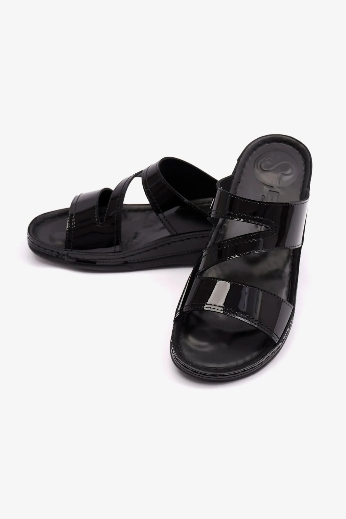Comfort Plus Women's Soft Footbed Sandals Black LSDCP415