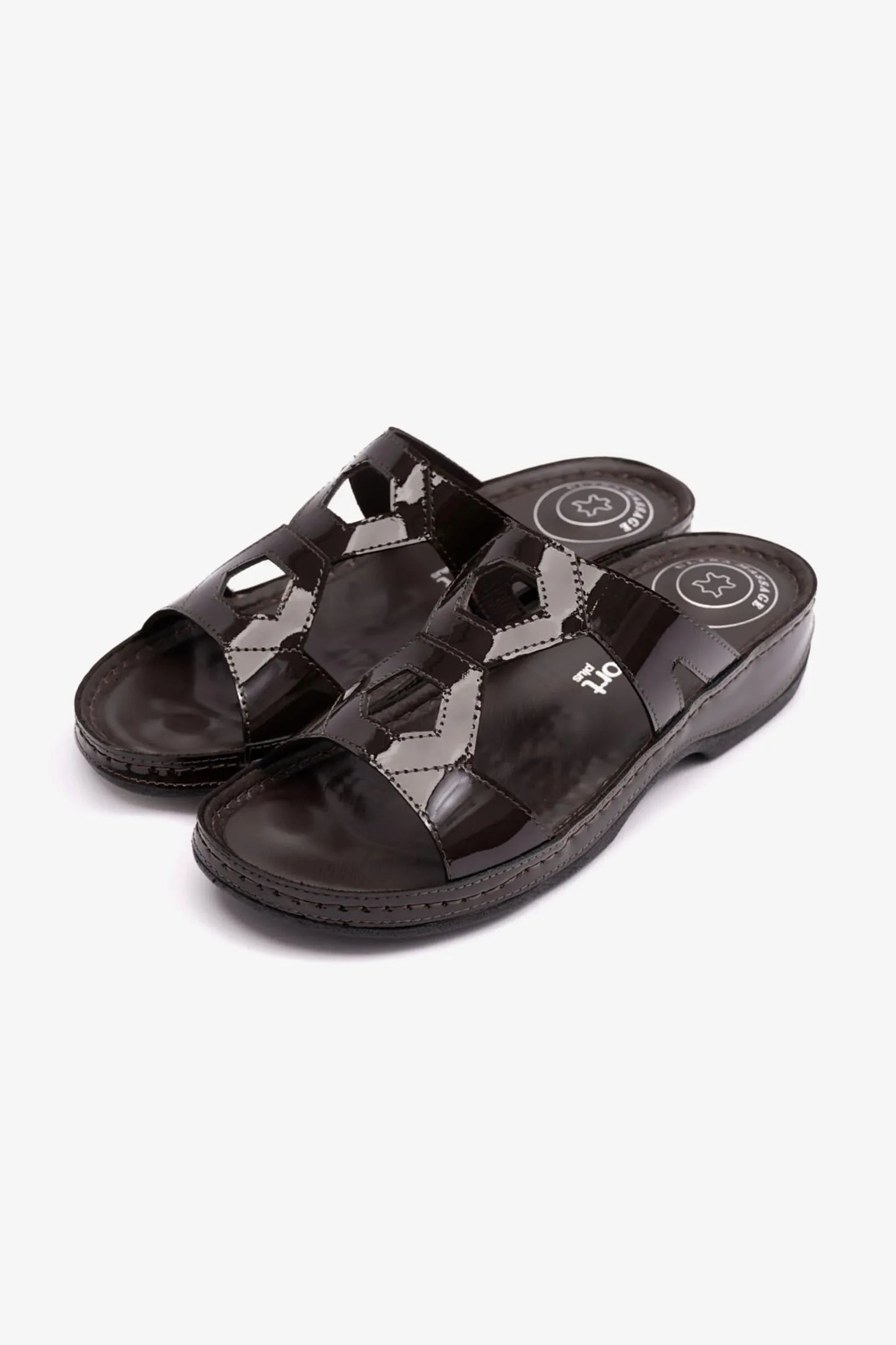 Comfort Plus Women's Ultra Massage Point Sandals Brown LSDCP512