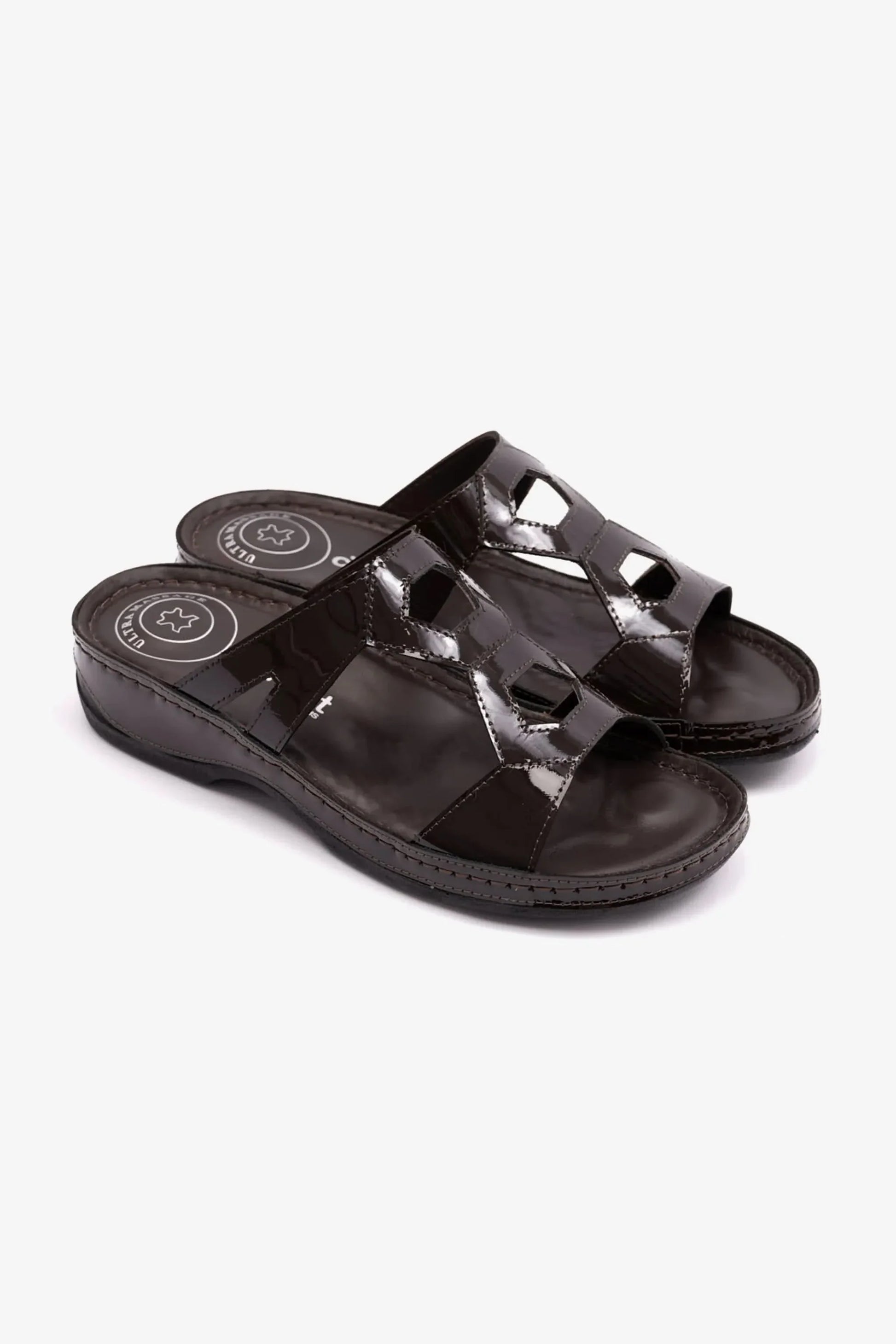 Comfort Plus Women's Ultra Massage Point Sandals Brown LSDCP512