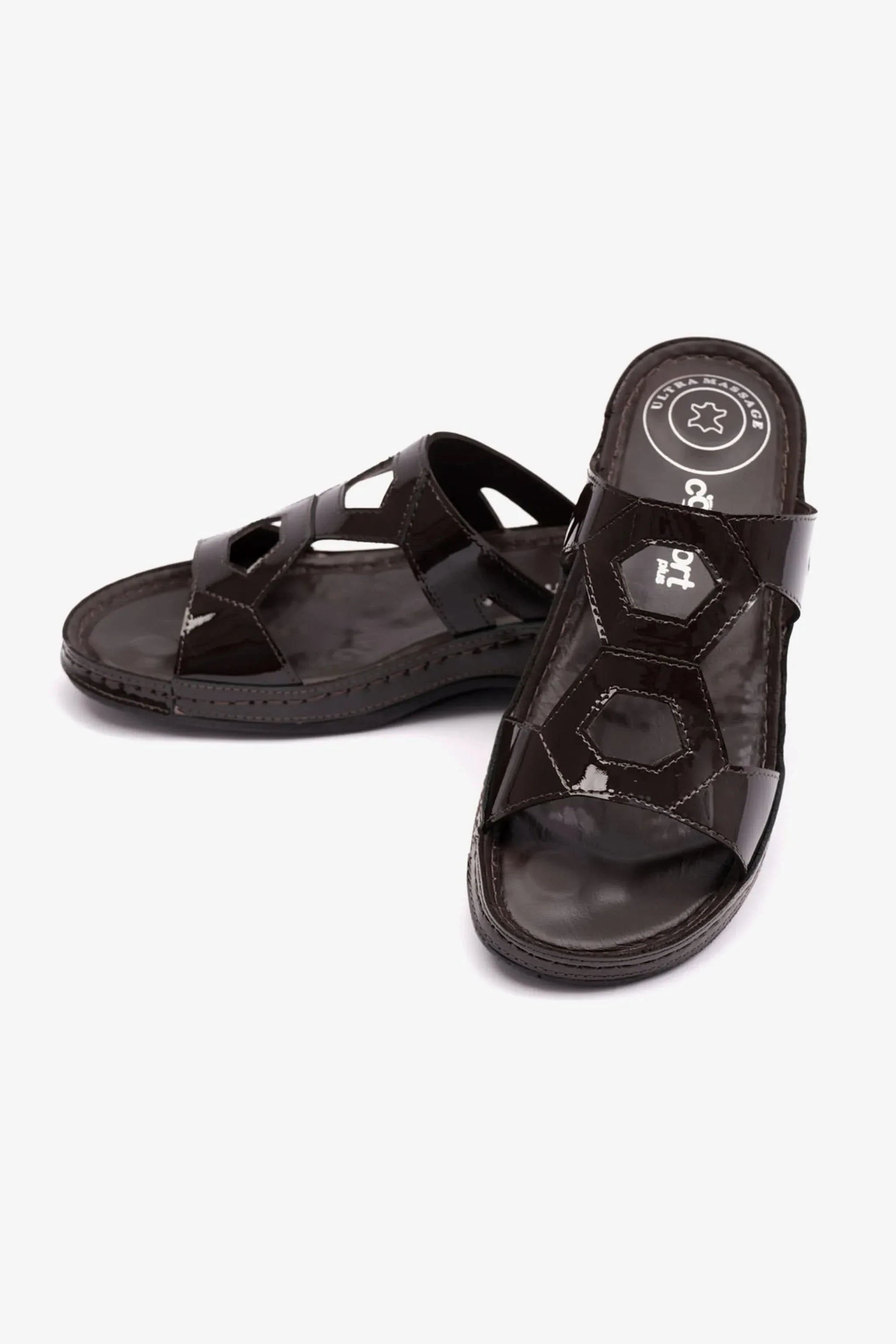 Comfort Plus Women's Ultra Massage Point Sandals Brown LSDCP512